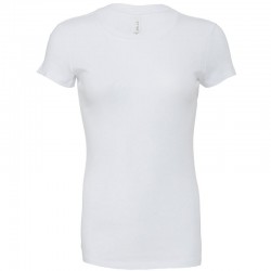 Plain crew neck t-shirt Sheer mini rib Bella 135 GSM